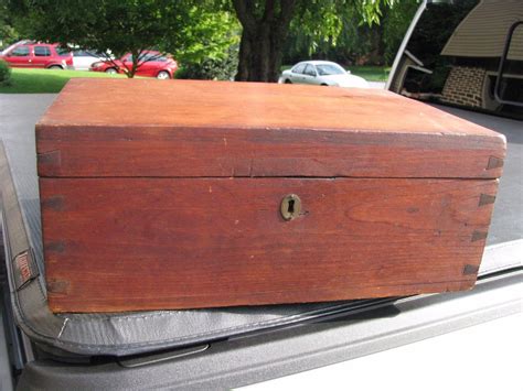 antique metal banded dovetailed box|1,200 + results for antique dovetail box .